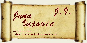 Jana Vujović vizit kartica